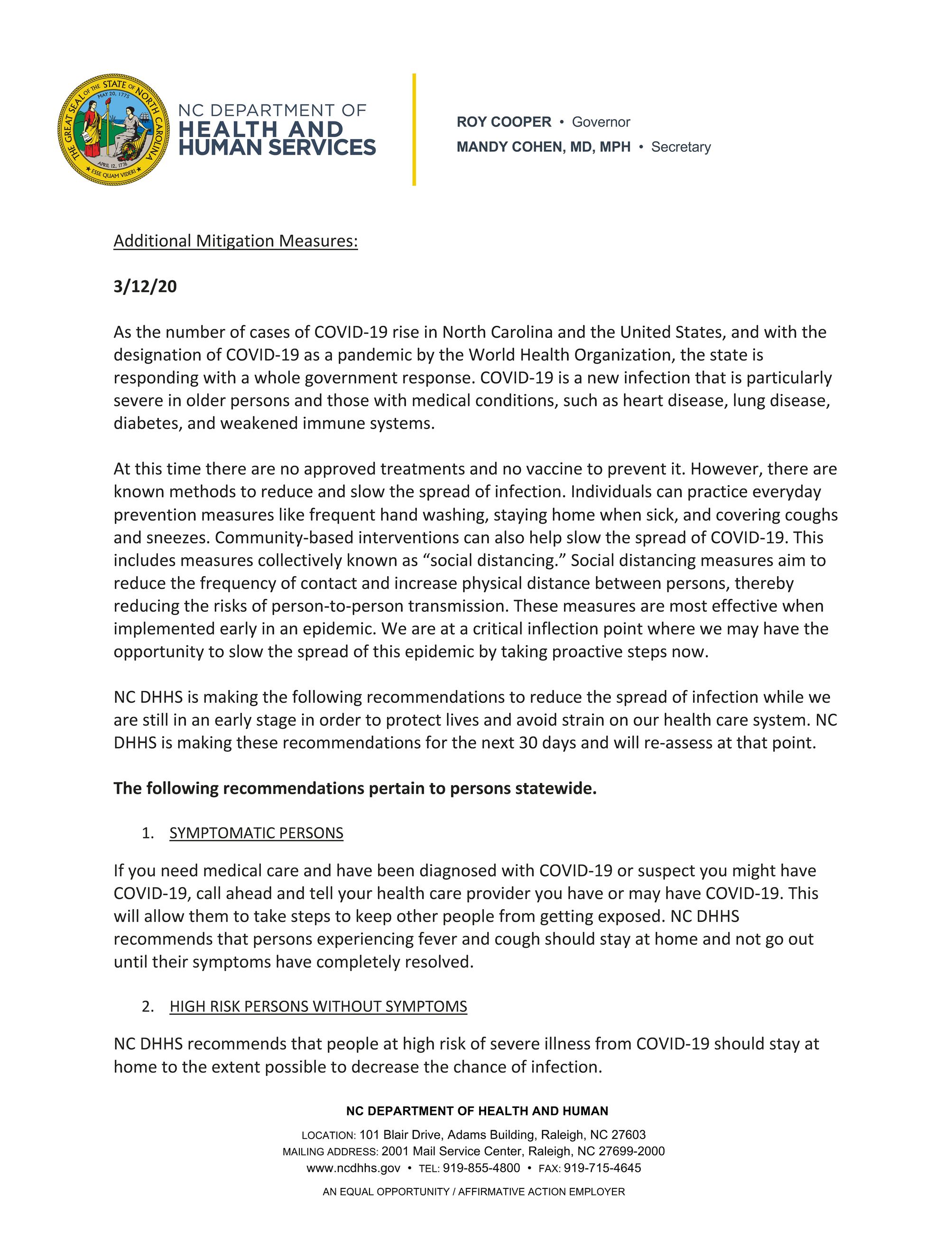 DHHS Mitigation Guidance 3-12-20_Page_1